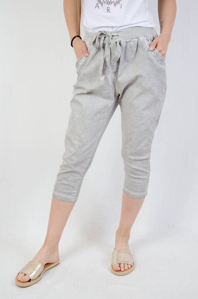 SZARE RYBACZKI Z OZDOBNA KIESZENIĄ