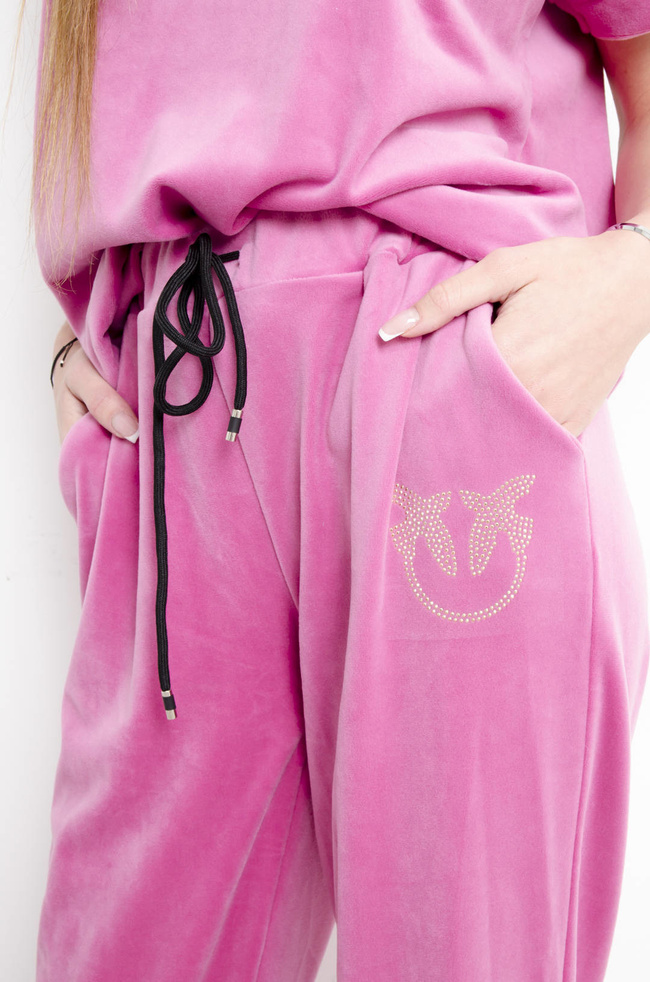 KOMPLET DRESOWY - WELUROWY W KOLORZE RÓŹOWYM 