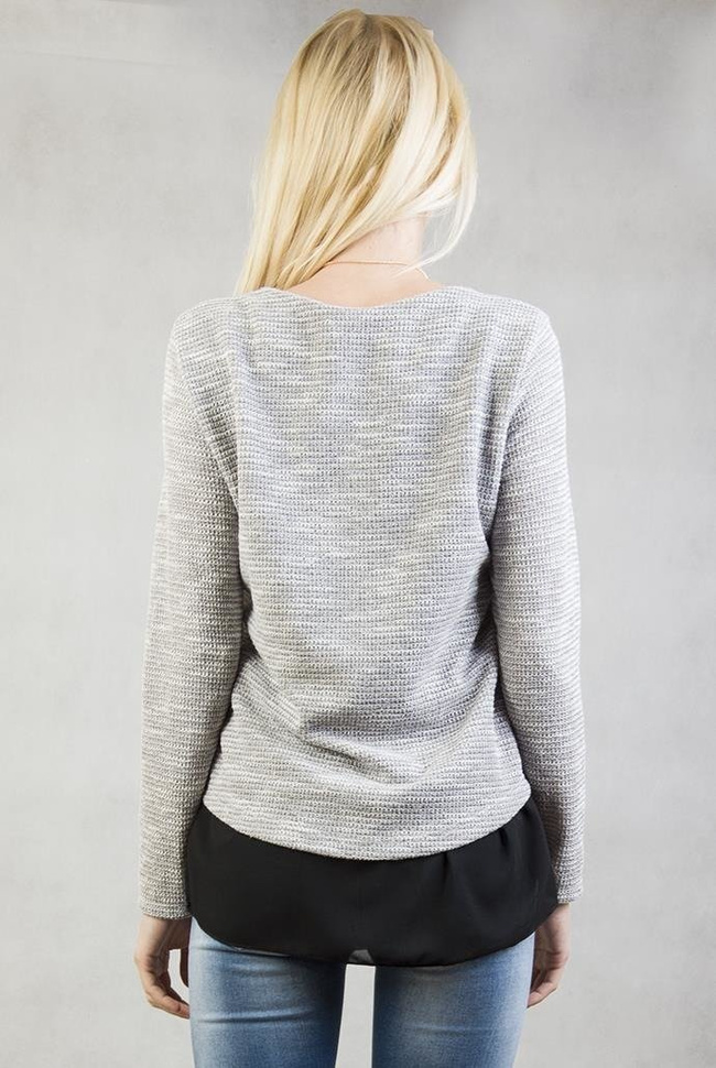 Szara bluzka z tiulem