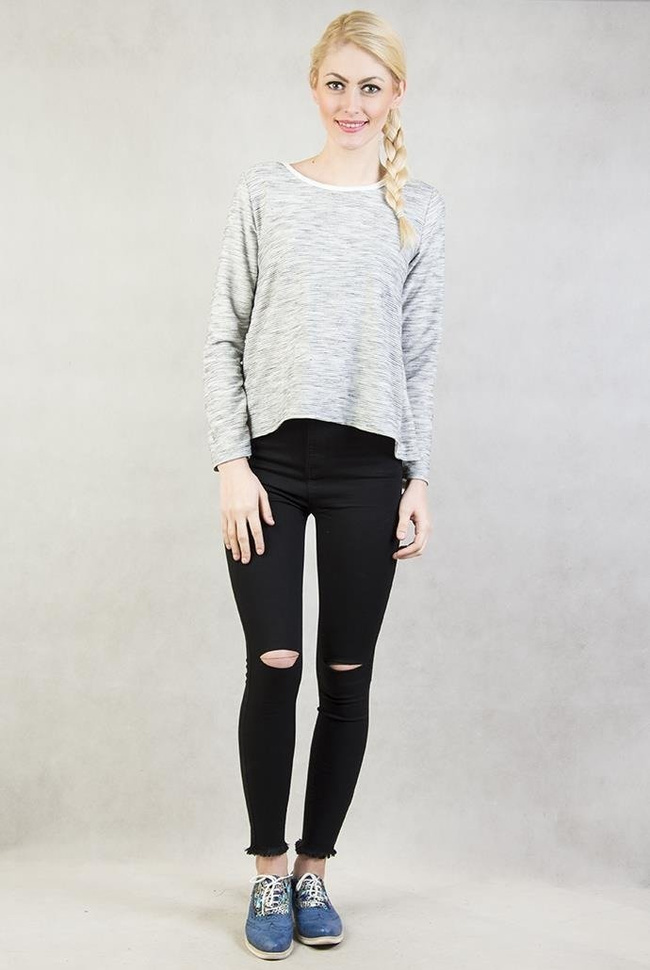 Szara asymetryczna bluzka