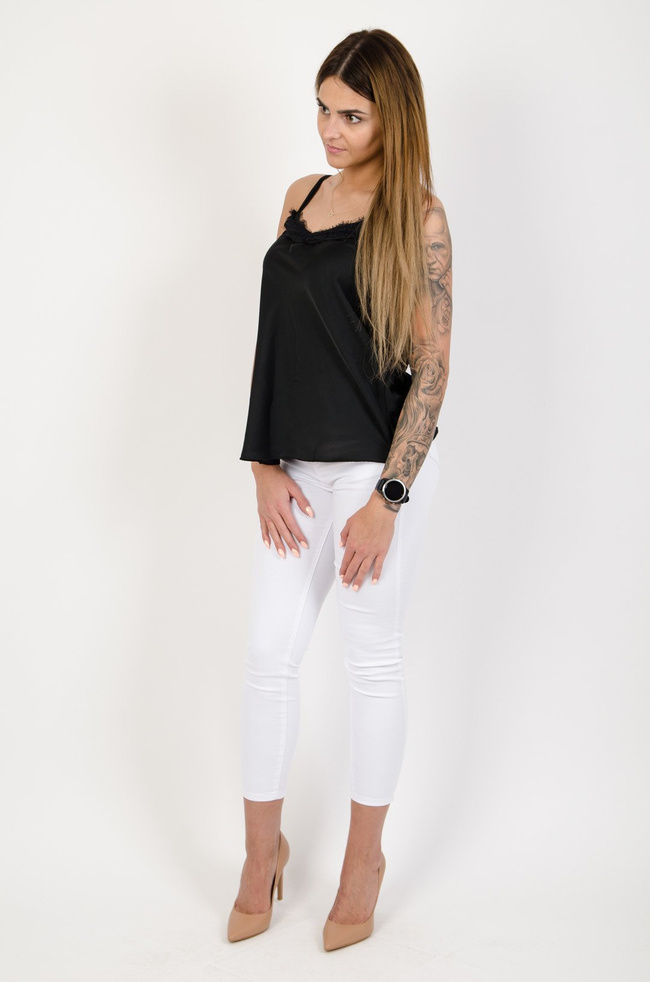 Białe dopasowane spodnie plus size (m-4xl)