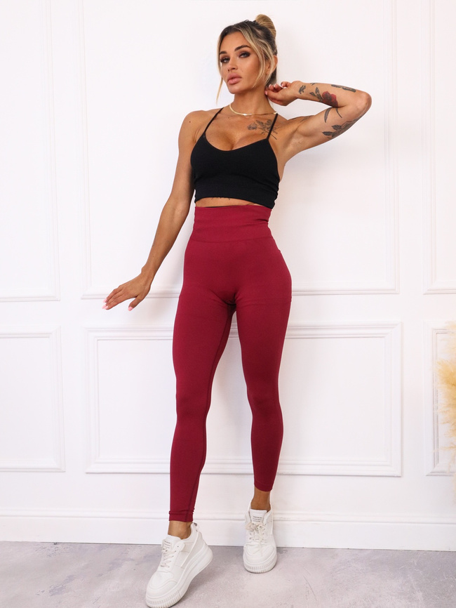 LEGGINSY MODELUJĄCE Z SZEROKIM PASEM- BORDOWE