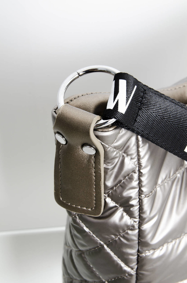 TORBA MATERIAŁOWA PIKOWANA ZŁOTA- SHOPPER