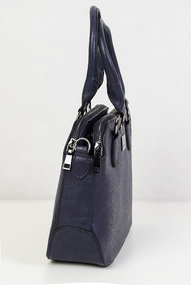 Granatowa torebka usztywniana