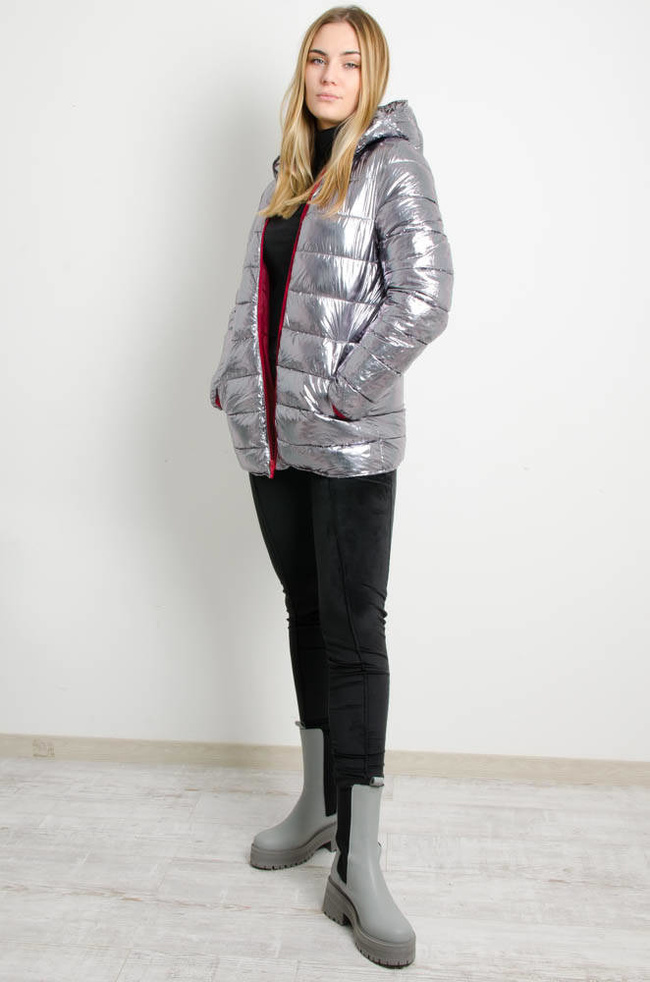 BURGUNDOWA KURTKA ZIMOWA PARKA NA MISIU 3 w 1