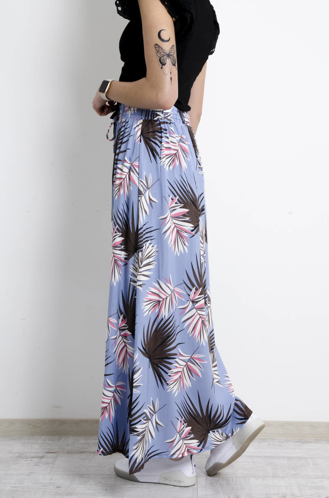 SPÓDNICA WZORZYSTA MAXI- NIEBIESKA