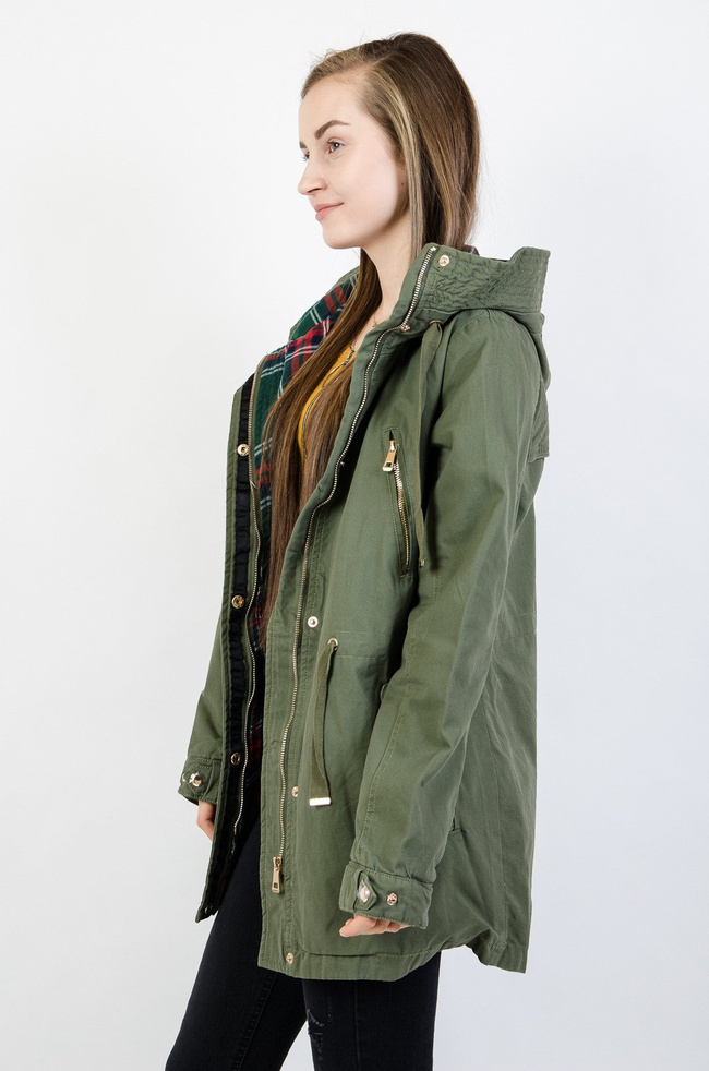 Jasnozielona kurtka parka