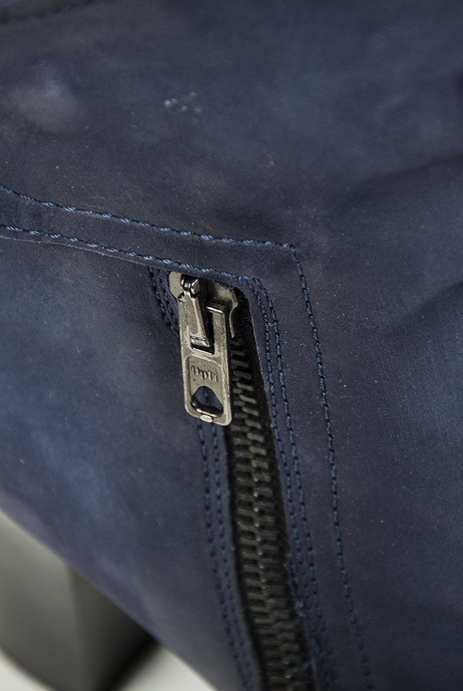 Venezia Granatowe botki ocieplane