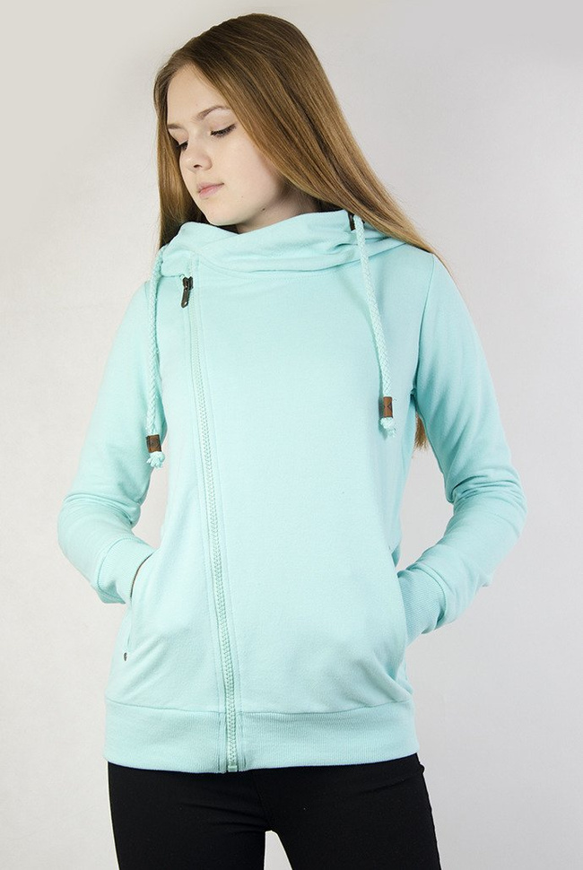 Turkusowa bluza z kapturem