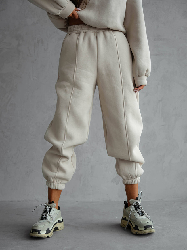 KOMPLET DRESOWY BLUZA+ SPODNIE- BEŻOWY