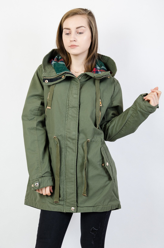 Jasnozielona kurtka parka 