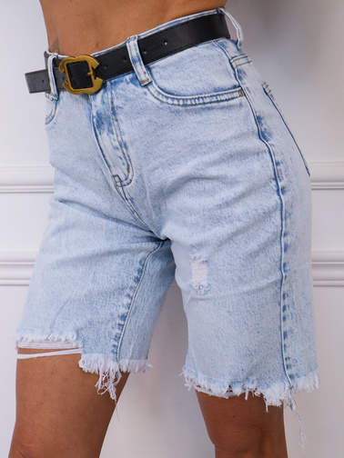 SZORTY JEANSOWE BERMUDY Z PRZETARCIAMI