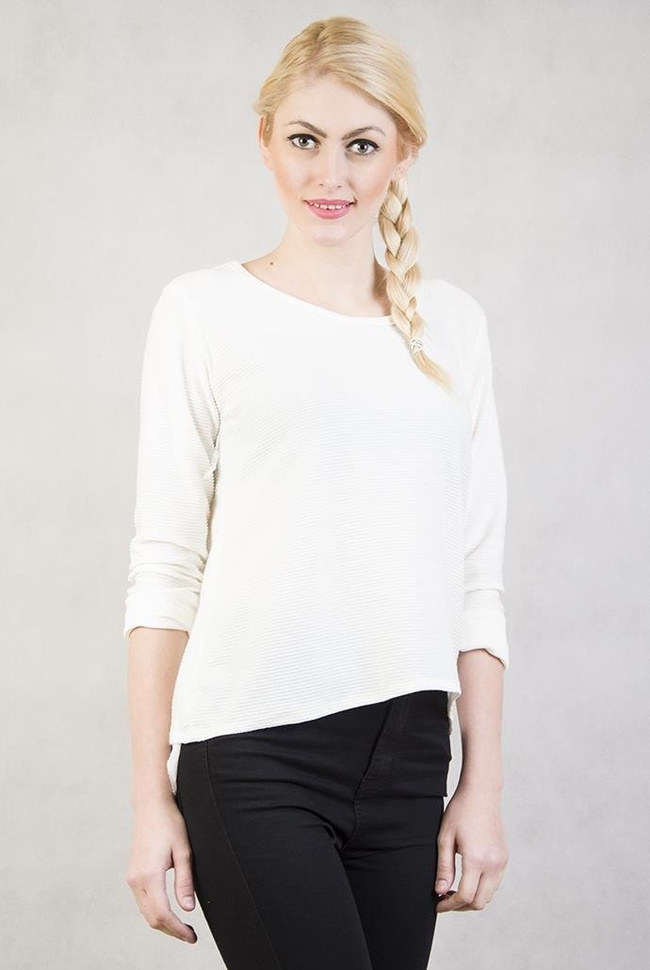 Biała asymetryczna bluzka