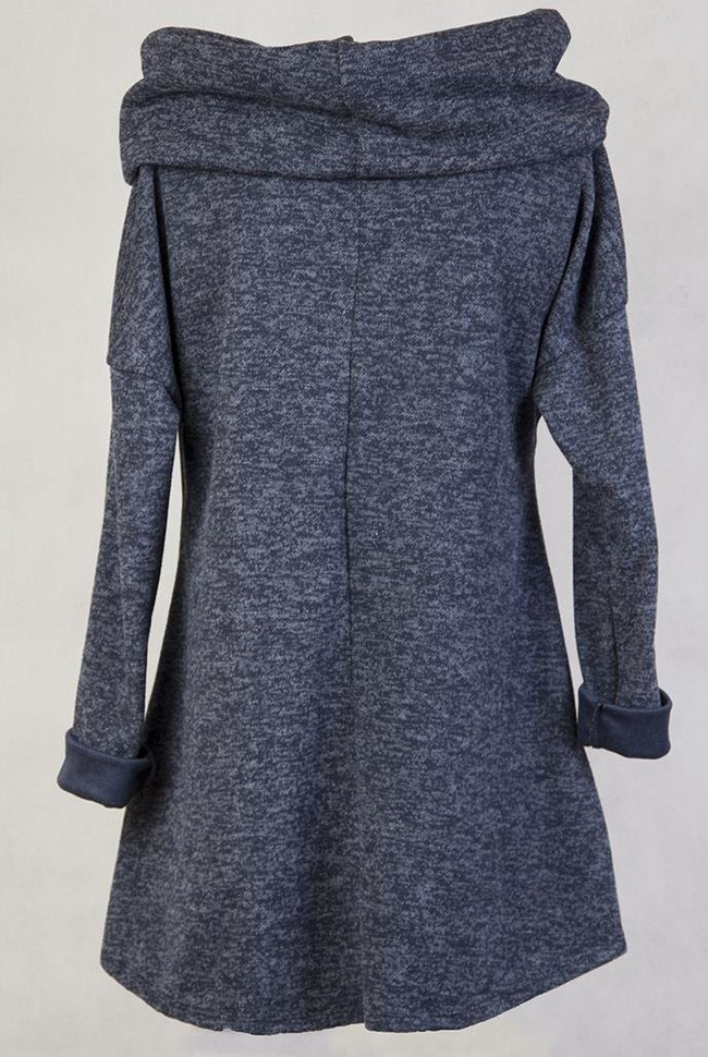 Granatowa, asymetryczna tunika