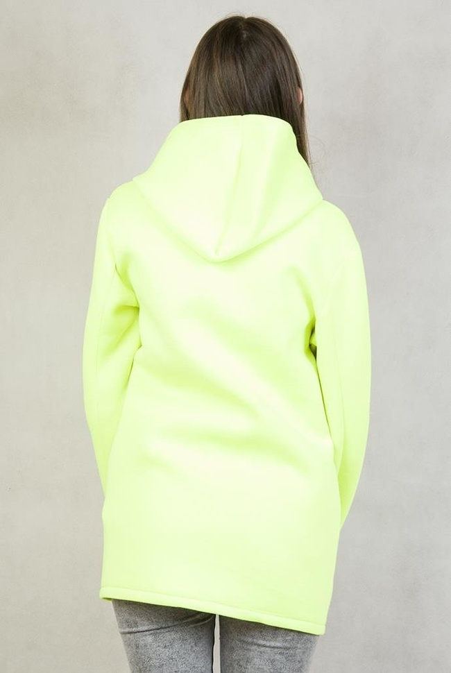 Jasno zielona narzutka zapinana na zamek z dwoma kieszeniami