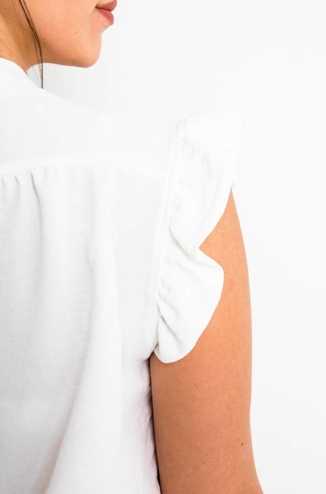 BIAŁA ELEGANCKA BLUZKA KOSZULOWA Z WIĄZANIEM