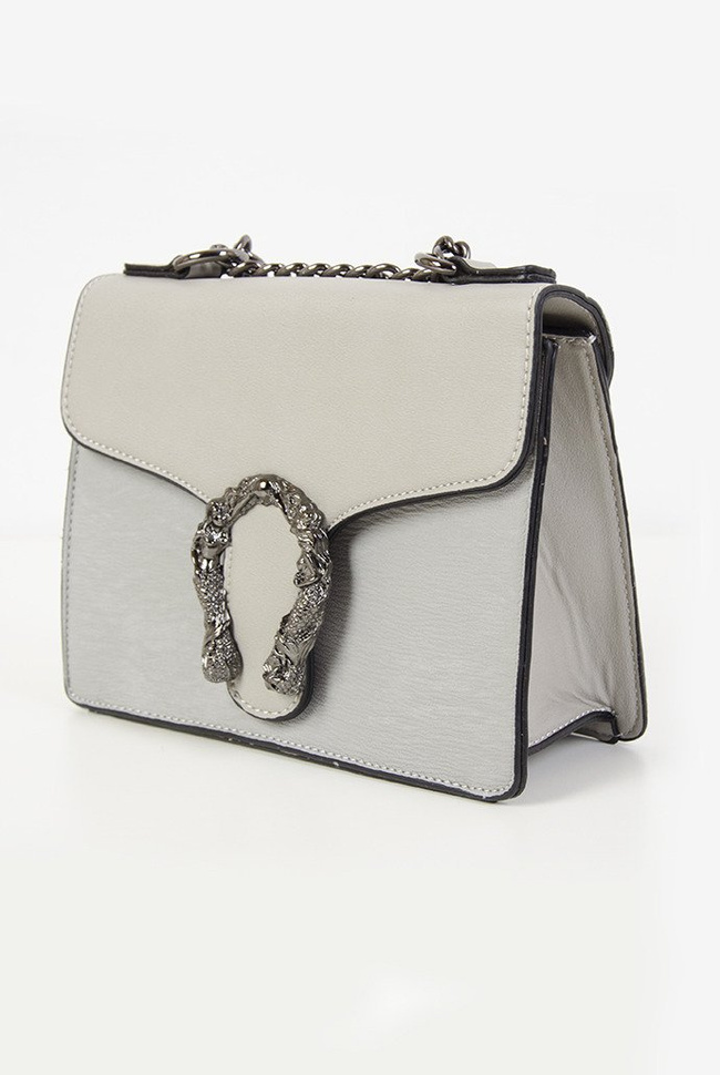 Szara torebka z podkową
