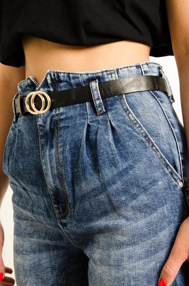 SPODNIE JEANSOWE Z SZEROKIMI NOGAWKAMI-WYSOKI STAN