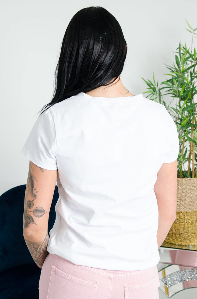 BIAŁA BLUZKA Z APLIKACJĄ MISIA