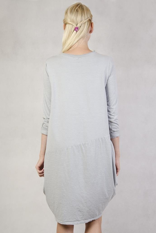 Asymetryczna tunika z gwiazdkami szara