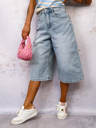 JEANSOWE SZORTY Z SZEROKIMI NOGAWKAMI
