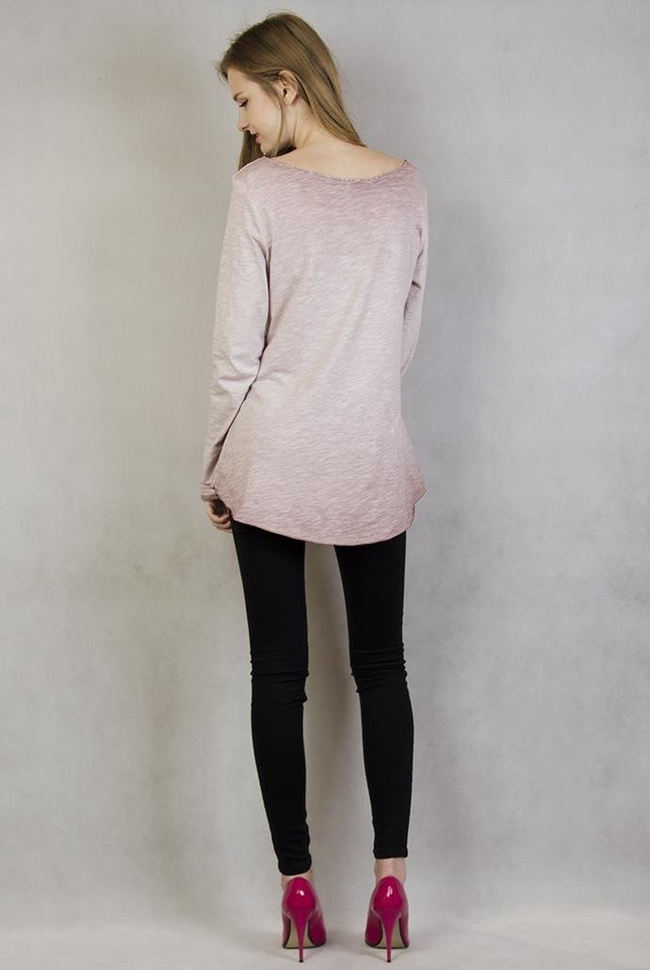 Różowa bluzka z kieszonką