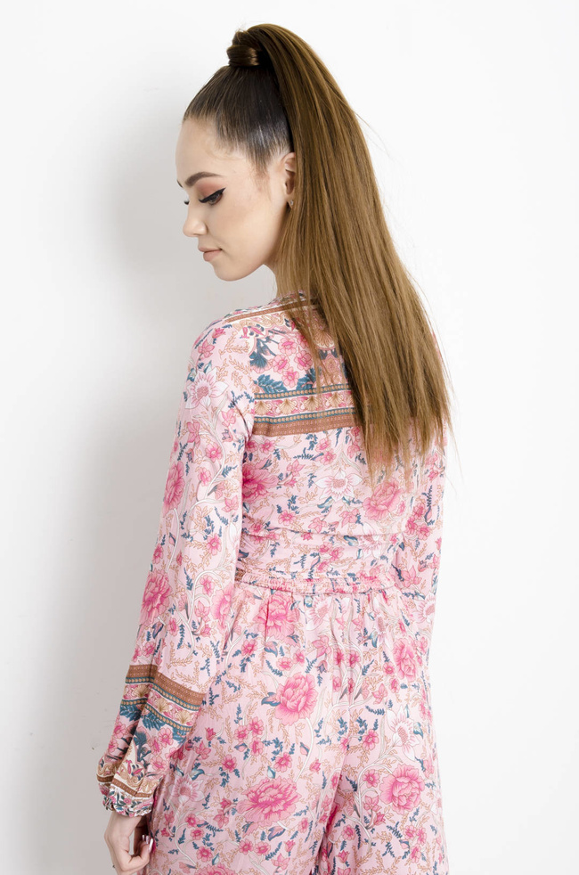 KOMPLET W KWIATY - RÓŻOWY