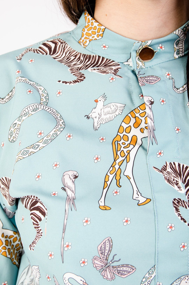 MIĘTOWA KOSZULA WE WZORY