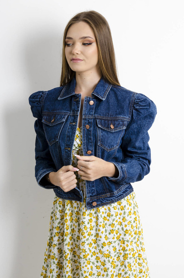 CIEMNA KURTKA JEANSOWA