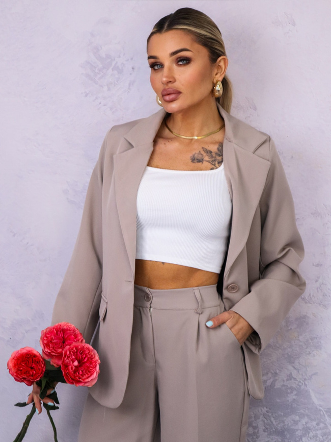 KOMPLET ELEGANCKI MARYNARKA+ SPODNIE- FANGO