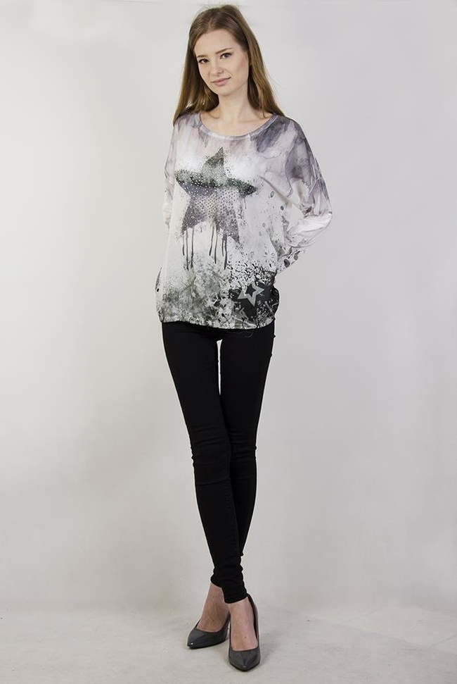 Biała bluzka z gwiazdą