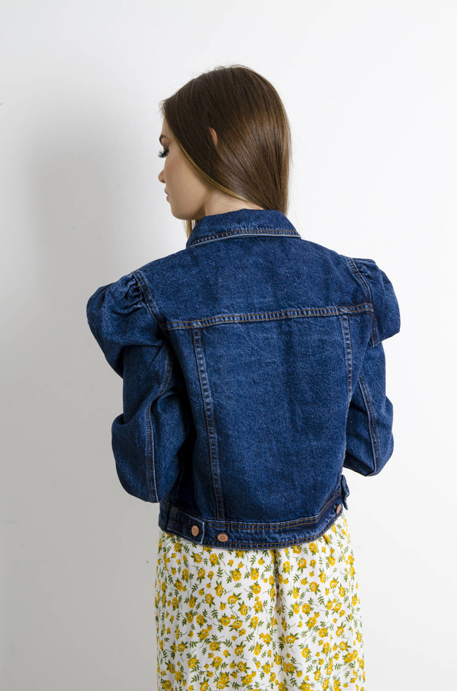 CIEMNA KURTKA JEANSOWA