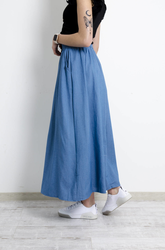 SPÓDNICA MAXI- NIEBIESKA