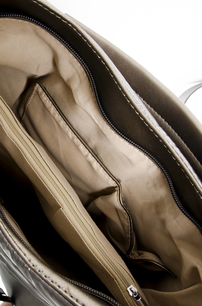 TORBA MATERIAŁOWA PIKOWANA ZŁOTA- SHOPPER