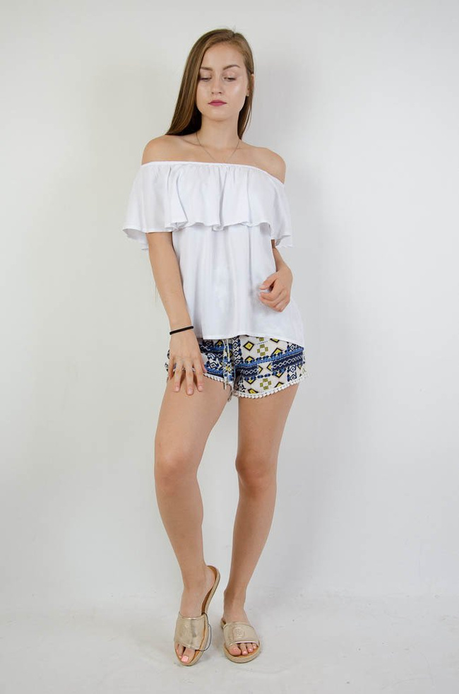 Biała bluzka hiszpanka