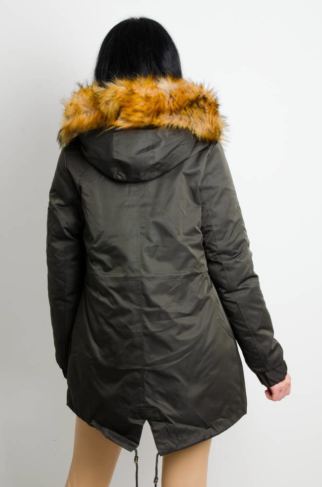 ZIELONA KURTKA ZIMOWA PARKA NA MISIU 3w1