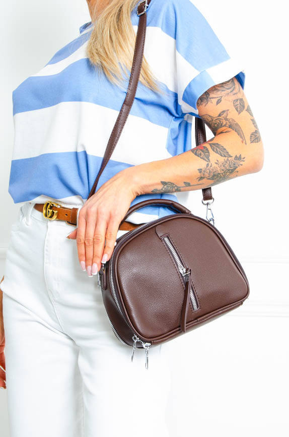 TOREBKA KUFEREK Z OZDOBNYM ZAMKIEM- BRĄZOWA