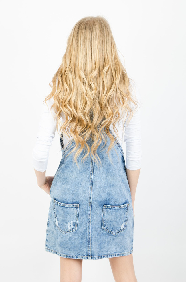 JEANSOWA OGRODNICZKA Z GUZIKAMI