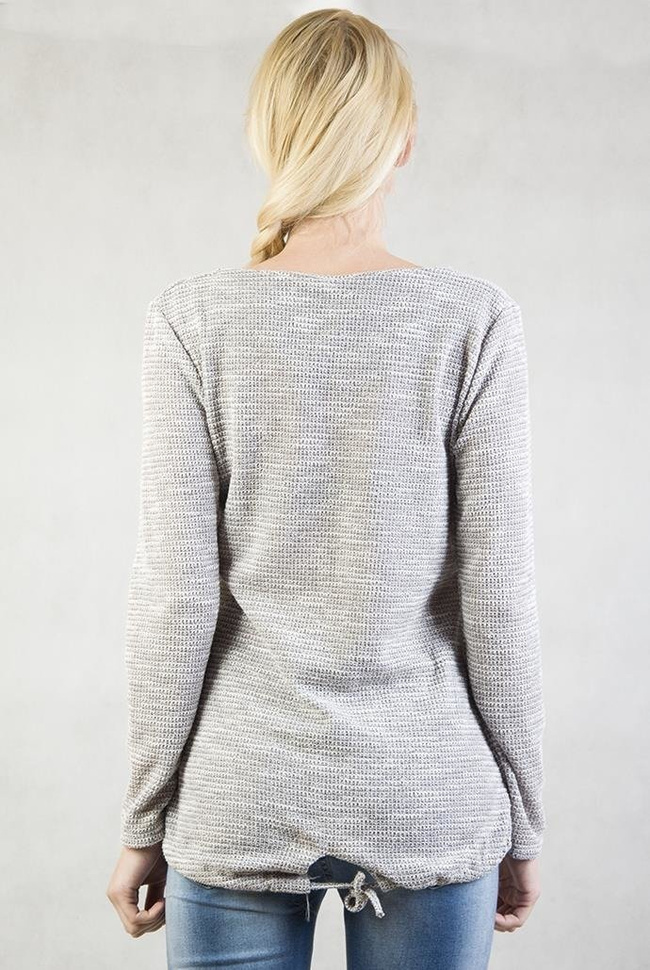 Szara asymetryczna bluzka