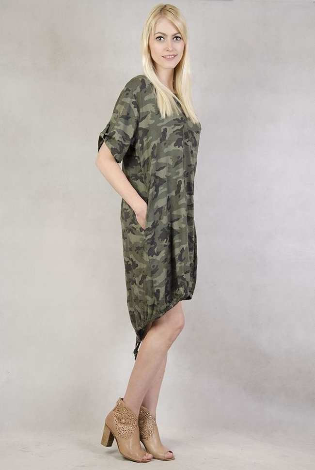 Sukienka moro z przedłużonym tyłem