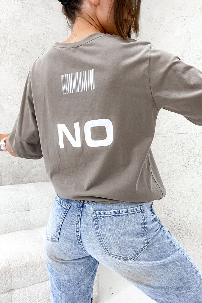 T-SHIRT Z KODEM KRESKOWYM YES-NO- FANGO