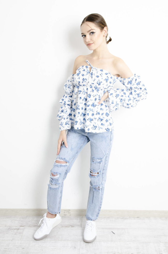 BLUZKA HISZPANKA W KWIATY