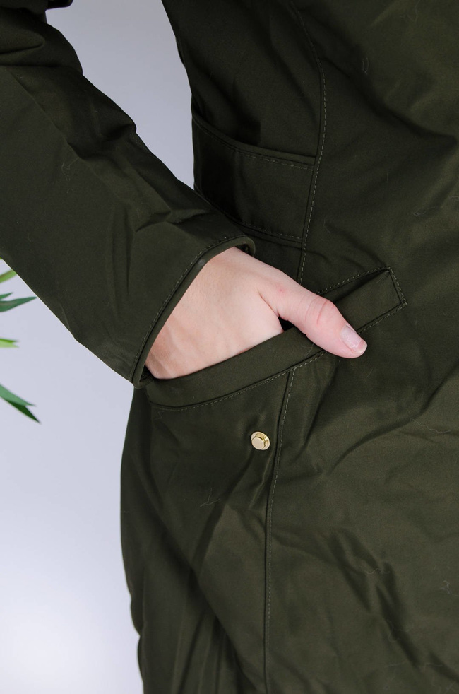 ZIELONA KURTKA ZIMOWA PARKA NA MISIU 