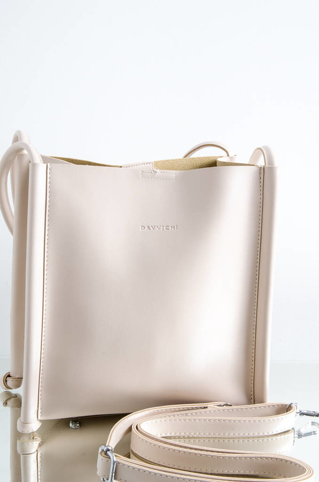 TOREBKA MINI SHOPPERKA- BEŻOWA