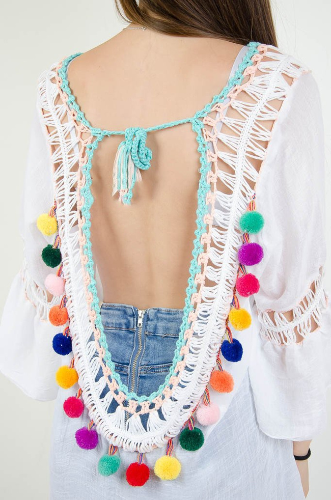 BIAŁA TUNIKA W STYLU BOHO