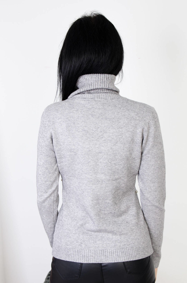 SZARY GOLF Z PEREŁKAMI