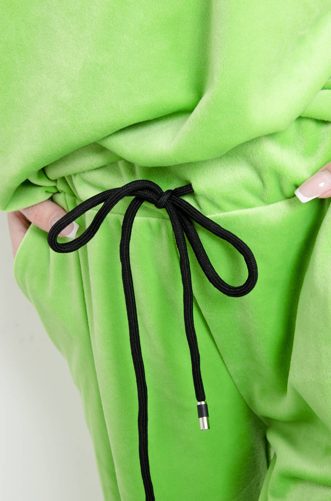 KOMPLET DRESOWY - WELUROWY W KOLORZE ZIELONYM