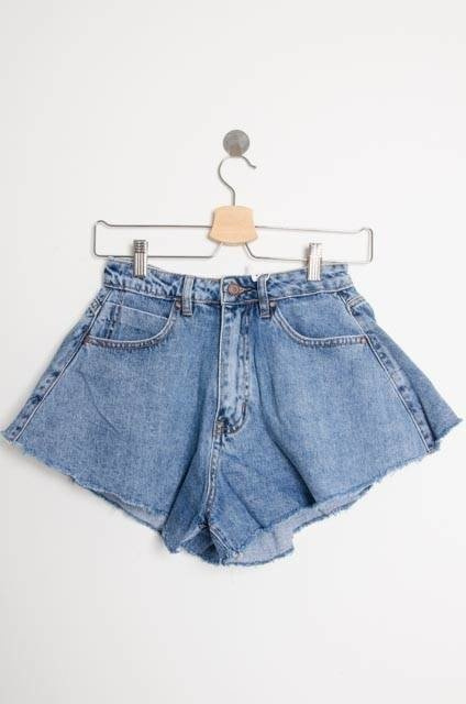 SPODENKI JEANSOWE SZEROKIE Z WYSOKIM STANEM