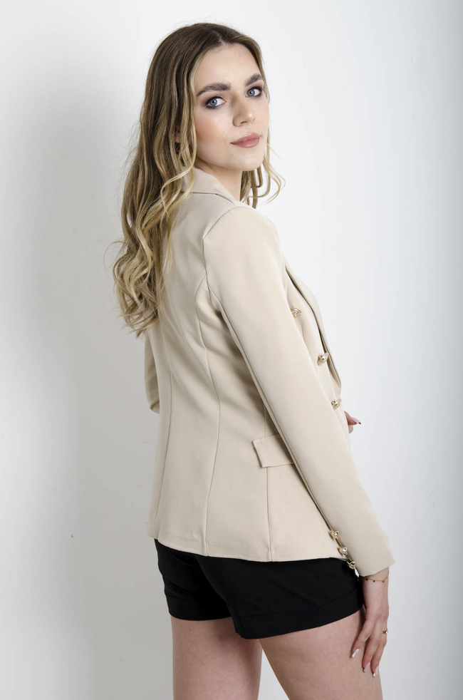 MARYNARKA Z GUZIKAMI W KOLORZE BEŻOWYM