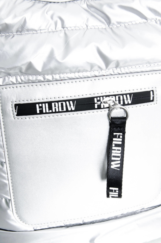 TORBA MATERIAŁOWA PIKOWANA SREBRNA- SHOPPER